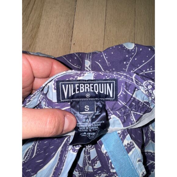 Vilebrequin Rare Mens Purple Squid Blu Swim Swimming Trunks Lined Board Shorts S - Picture 6 of 10